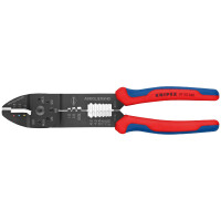 KNIPEX 97 22 240 Crimpzange mit Mehrkomponenten-Hüllen schwarz lackiert 240 mm