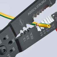 KNIPEX 97 22 240 Crimpzange mit Mehrkomponenten-Hüllen schwarz lackiert 240 mm