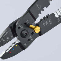 KNIPEX 97 22 240 Crimpzange mit Mehrkomponenten-Hüllen schwarz lackiert 240 mm