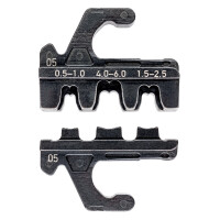 KNIPEX 97 39 05 Crimpeinsatz für unisolierte, offene Steckverbinder (4,8 + 6,3 mm Steckerbreite)