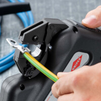 KNIPEX 97 43 E eCrimp Elektromechanische Crimp-Systemzange für auswechselbare Crimpeinsätze 270 mm