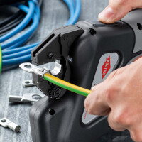 KNIPEX 97 43 E eCrimp Elektromechanische Crimp-Systemzange für auswechselbare Crimpeinsätze 270 mm