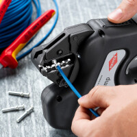 KNIPEX 97 43 E eCrimp Elektromechanische Crimp-Systemzange für auswechselbare Crimpeinsätze 270 mm