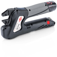 KNIPEX 97 43 E eCrimp Elektromechanische Crimp-Systemzange für auswechselbare Crimpeinsätze 270 mm