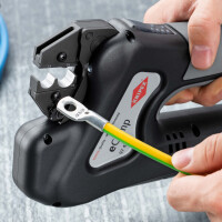 KNIPEX 97 43 E eCrimp Elektromechanische Crimp-Systemzange für auswechselbare Crimpeinsätze 270 mm