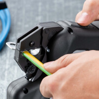KNIPEX 97 43 E eCrimp Elektromechanische Crimp-Systemzange für auswechselbare Crimpeinsätze 270 mm