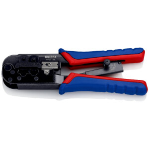 KNIPEX 97 51 10 SB Crimpzange für Westernstecker mit...