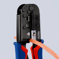 KNIPEX 97 51 10 Crimpzange für Westernstecker mit Mehrkomponenten-Hüllen brüniert 190 mm