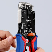 KNIPEX 97 51 12 Crimpzange für Westernstecker mit Mehrkomponenten-Hüllen brüniert 200 mm