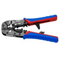 KNIPEX 97 51 13 SB Crimpzange für RJ45-Westernstecker mit Mehrkomponenten-Hüllen brüniert 190 mm