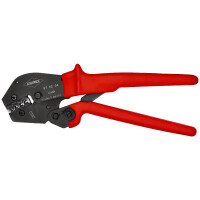 KNIPEX 97 52 04 Crimpzange auch für Zweihandbedienung mit rutschhemmenden Kunststoff-Hüllen brüniert 250 mm