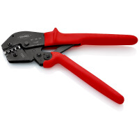 KNIPEX 97 52 04 Crimpzange auch für Zweihandbedienung mit rutschhemmenden Kunststoff-Hüllen brüniert 250 mm