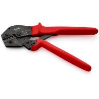 KNIPEX 97 52 08 Crimpzange auch für Zweihandbedienung mit rutschhemmenden Kunststoff-Hüllen brüniert 250 mm