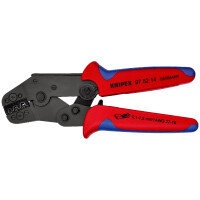 KNIPEX 97 52 14 Crimpzange kurze Bauform mit Mehrkomponenten-Hüllen brüniert 195 mm