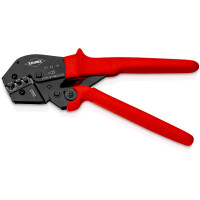 KNIPEX 97 52 18 Crimpzange auch für Zweihandbedienung mit rutschhemmendem Kunststoff überzogen brüniert 250 mm