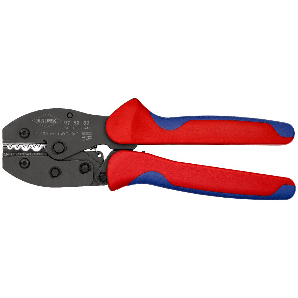 KNIPEX 97 52 33 PreciForce® Crimpzange mit Mehrkomponenten-Hüllen brüniert 220 mm