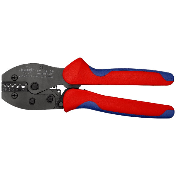 KNIPEX 97 52 38 PreciForce® Crimpzange mit Mehrkomponenten-Hüllen brüniert 220 mm