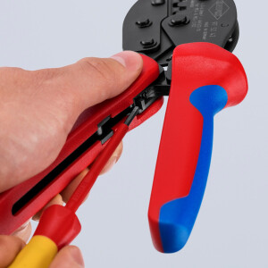 KNIPEX 97 52 42 PreciForce® Crimpzange für MC4®-/MC4® Evo 2-Steckverbinder mit Mehrkomponenten-Hüllen brüniert 220 mm