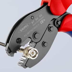 KNIPEX 97 52 50 PreciForce® Crimpzange mit Mehrkomponenten-Hüllen brüniert 220 mm