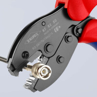 KNIPEX 97 52 50 PreciForce® Crimpzange mit Mehrkomponenten-Hüllen brüniert 220 mm