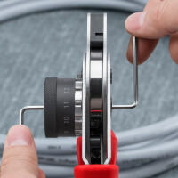 KNIPEX 97 52 63 A Vierdorncrimpzange für gedrehte Kontakte mit Mehrkomponenten-Hüllen verchromt 175 mm