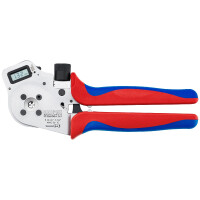 KNIPEX 97 52 65 DG A Vierdorncrimpzange für gedrehte Kontakte mit Mehrkomponenten-Hüllen verchromt 240 mm
