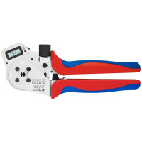 KNIPEX 97 52 65 DG Vierdorncrimpzange für gedrehte Kontakte mit Mehrkomponenten-Hüllen verchromt 240 mm