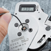 KNIPEX 97 52 65 DG Vierdorncrimpzange für gedrehte Kontakte mit Mehrkomponenten-Hüllen verchromt 240 mm