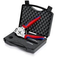 KNIPEX 97 52 65 DG Vierdorncrimpzange für gedrehte Kontakte mit Mehrkomponenten-Hüllen verchromt 240 mm