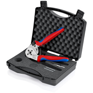 KNIPEX 97 52 65 Vierdorncrimpzange für gedrehte Kontakte mit Mehrkomponenten-Hüllen verchromt 230 mm