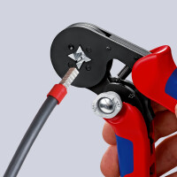 KNIPEX 97 53 04 SB Selbsteinstellende Crimpzange für Aderendhülsen mit Seiteneinführung mit Mehrkomponenten-Hüllen brüniert 180 mm