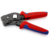 KNIPEX 97 53 08 Selbsteinstellende Crimpzange für Aderendhülsen mit Fronteinführung mit Mehrkomponenten-Hüllen brüniert 190 mm