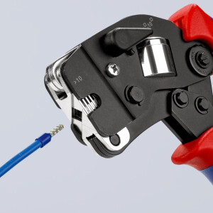 KNIPEX 97 53 09 SB Selbsteinstellende Crimpzange für Aderendhülsen mit Fronteinführung mit Mehrkomponenten-Hüllen brüniert 190 mm