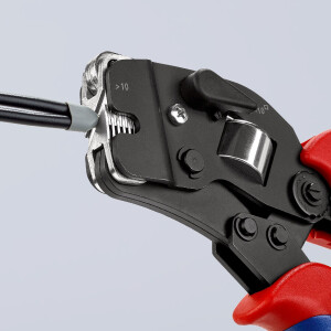 KNIPEX 97 53 09 SB Selbsteinstellende Crimpzange für Aderendhülsen mit Fronteinführung mit Mehrkomponenten-Hüllen brüniert 190 mm