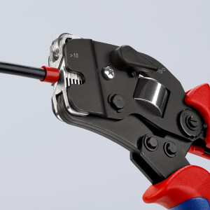 KNIPEX 97 53 09 SB Selbsteinstellende Crimpzange für Aderendhülsen mit Fronteinführung mit Mehrkomponenten-Hüllen brüniert 190 mm