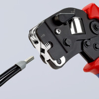 KNIPEX 97 53 09 SB Selbsteinstellende Crimpzange für Aderendhülsen mit Fronteinführung mit Mehrkomponenten-Hüllen brüniert 190 mm