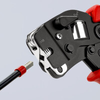 KNIPEX 97 53 09 SB Selbsteinstellende Crimpzange für Aderendhülsen mit Fronteinführung mit Mehrkomponenten-Hüllen brüniert 190 mm
