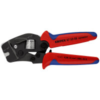 KNIPEX 97 53 09 Selbsteinstellende Crimpzange für Aderendhülsen mit Fronteinführung mit Mehrkomponenten-Hüllen brüniert 190 mm
