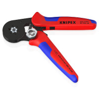 KNIPEX 97 53 14 SB Selbsteinstellende Crimpzange für Aderendhülsen mit Seiteneinführung mit Mehrkomponenten-Hüllen brüniert 180 mm
