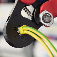 KNIPEX 97 53 14 SB Selbsteinstellende Crimpzange für Aderendhülsen mit Seiteneinführung mit Mehrkomponenten-Hüllen brüniert 180 mm