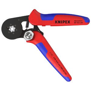 KNIPEX 97 53 14 Selbsteinstellende Crimpzange für Aderendhülsen mit Seiteneinführung mit Mehrkomponenten-Hüllen brüniert 180 mm