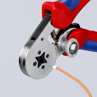 KNIPEX 97 55 04 SB Selbsteinstellende Crimpzange für Aderendhülsen mit Seiteneinführung mit Mehrkomponenten-Hüllen verchromt 180 mm