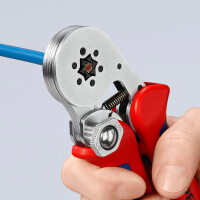KNIPEX 97 55 14 Selbsteinstellende Crimpzange für Aderendhülsen mit Seiteneinführung mit Mehrkomponenten-Hüllen verchromt 180 mm