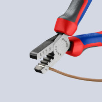 KNIPEX 97 62 145 A Crimpzange für Aderendhülsen mit Comfort-Griffen 145 mm