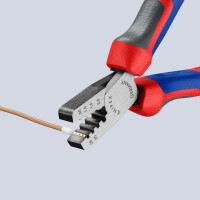 KNIPEX 97 62 145 A Crimpzange für Aderendhülsen mit Comfort-Griffen 145 mm