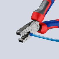 KNIPEX 97 62 145 A Crimpzange für Aderendhülsen mit Comfort-Griffen 145 mm