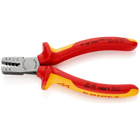 KNIPEX 97 68 145 A Crimpzange für Aderendhülsen isoliert mit Mehrkomponenten-Hüllen, VDE-geprüft 145 mm