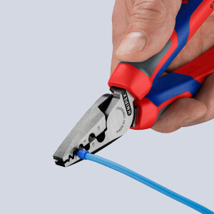 KNIPEX 97 72 180 Crimpzange für Aderendhülsen mit Comfort-Griffen 180 mm