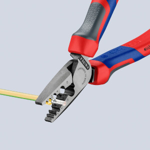 KNIPEX 97 72 180 Crimpzange für Aderendhülsen mit Comfort-Griffen 180 mm