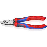 KNIPEX 97 72 180 Crimpzange für Aderendhülsen mit Comfort-Griffen 180 mm